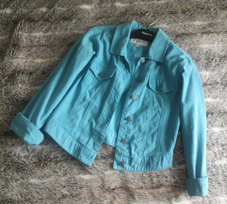 NEXT turkusowa kurka ramoneska M/L 38 40 niebieska oryginalna jesień