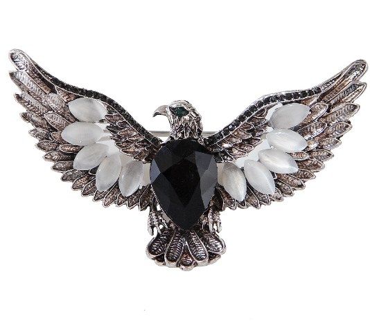 Broszka Do Ubrań Z Orłem Srebny