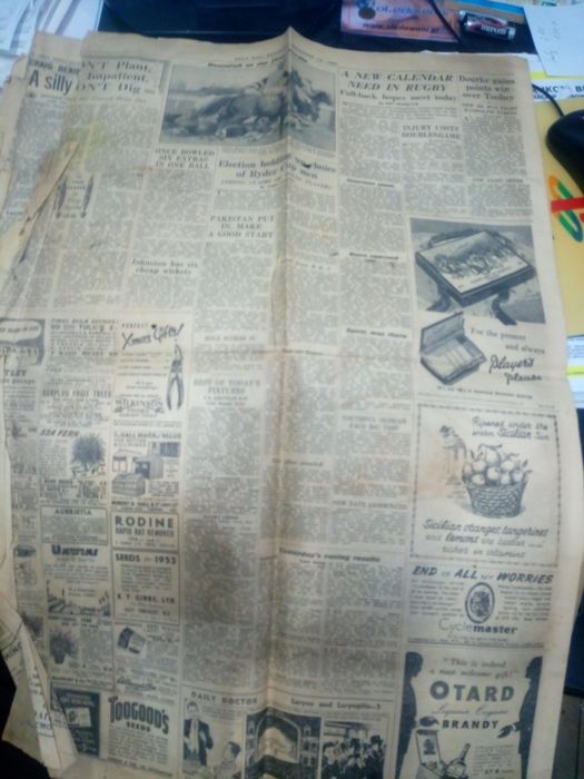 Gazeta Daily Mail z 1952 2 strony