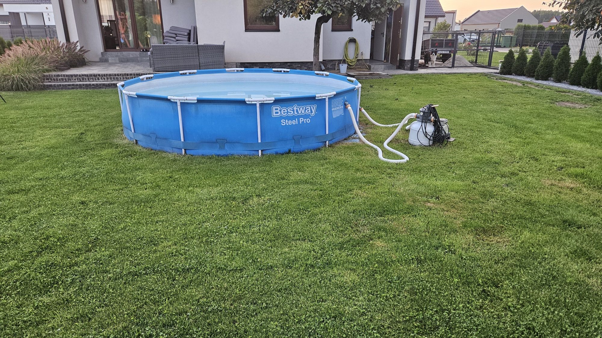 Basen stelażowy 366x76 pompa piaskowa