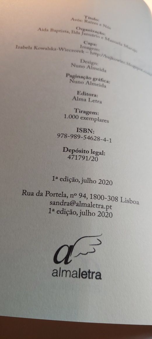 Avós: Raízes e Nós (1ª edição, 2020)