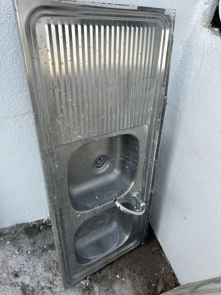 Lava loiça duas pias de 120 cm aço