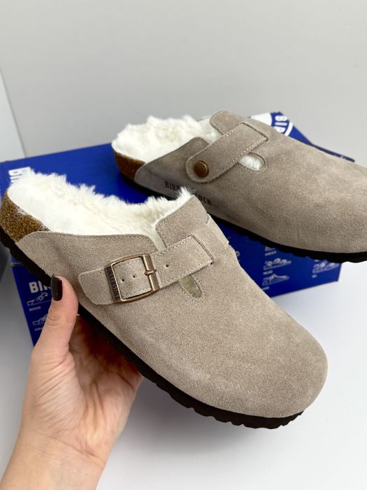 Клоги Birkenstock boston shearling шльопанці  біркеншток биркенсток