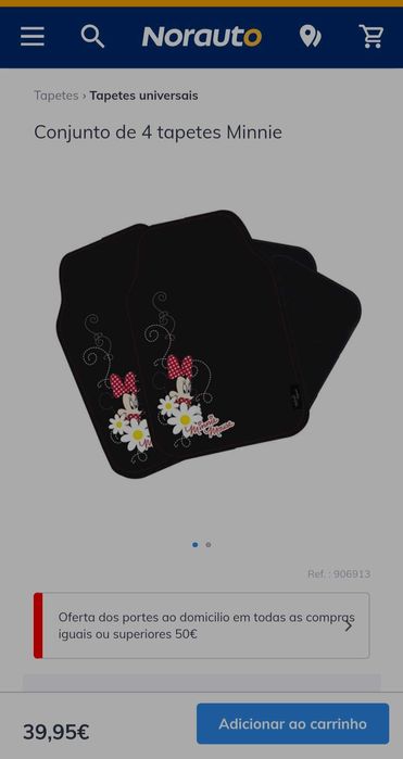 Conjunto de 4 tapetes Minnie