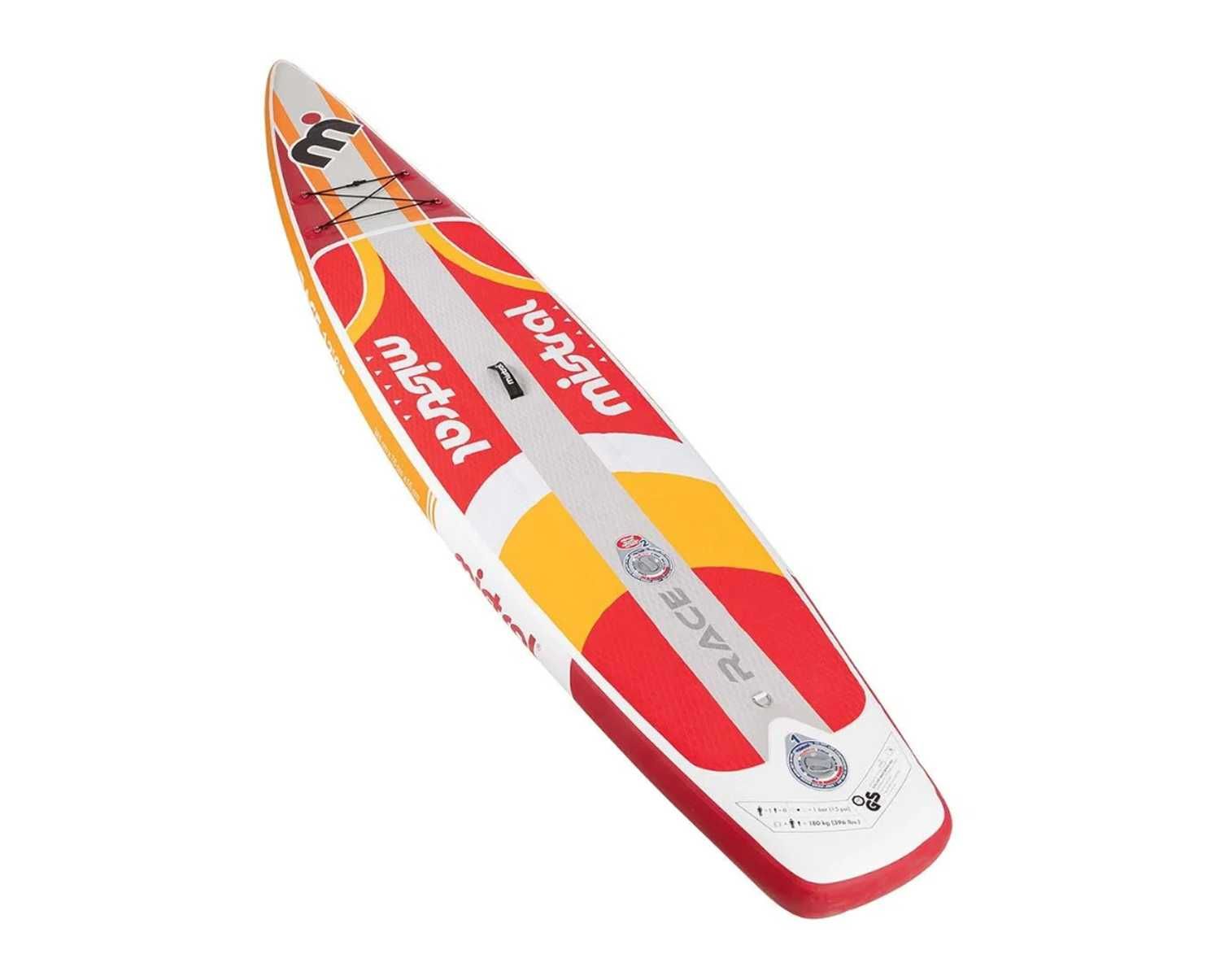 Deska SUP Mistral Race 12"6′ dwukomorowa zestaw wiosło pompka plecak