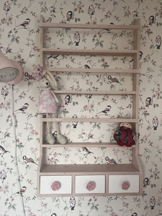 Półka, organizer, drewno, wystawka na ksiazki, regał, wisząca półka,