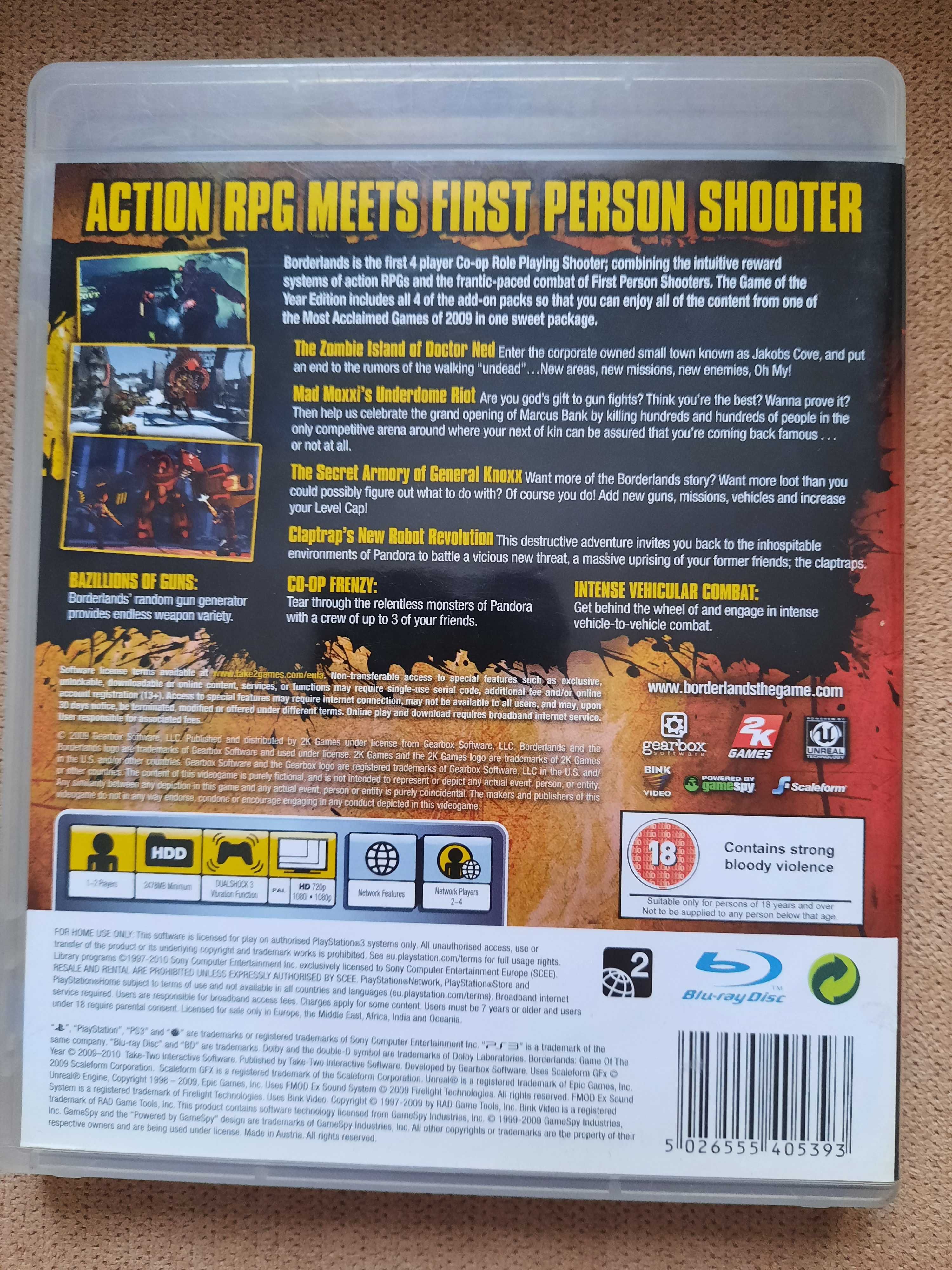 Borderlands Game of the Year Edition PS3 (stan 5/6)