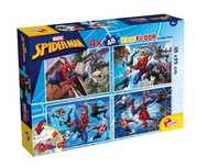 Puzzle podłogowe dwustronne Maxi 4x48 Spiderman pudełko,290x399 mm