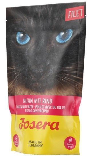 Karma wysokomięsna dla kota - Josera Kurczak i wołowina w bulionie 70g