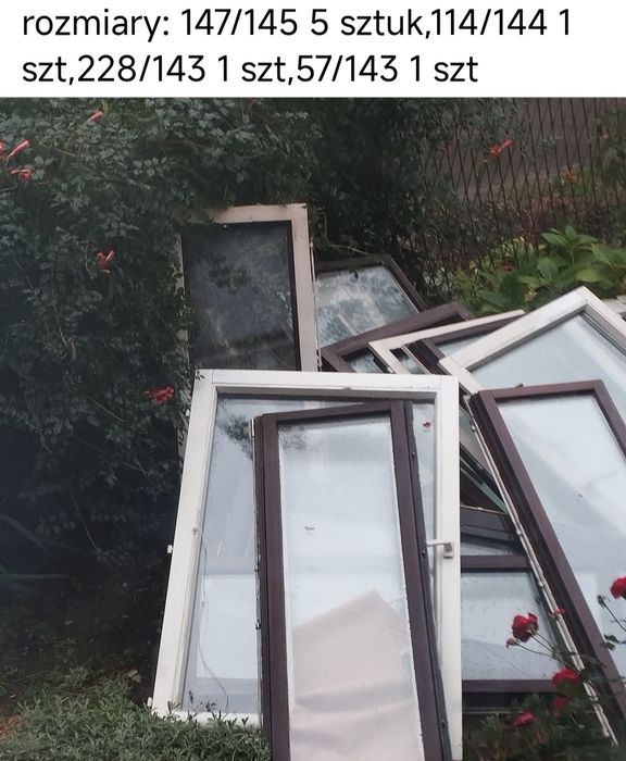 Okna drewniane dwuszybowe z demontażu