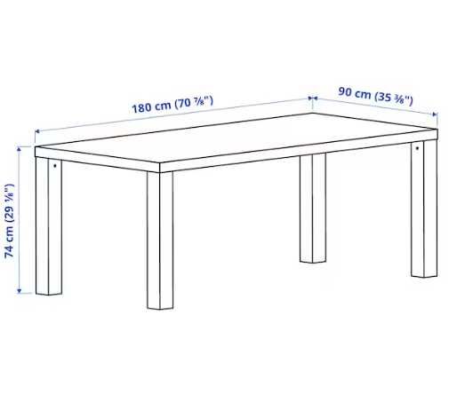 Mesa retangular Toresund - IKEA | 180x90x74cm (CxPxA)