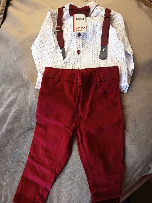 zestaw dla chlopca  mucha spodnie koszula 92