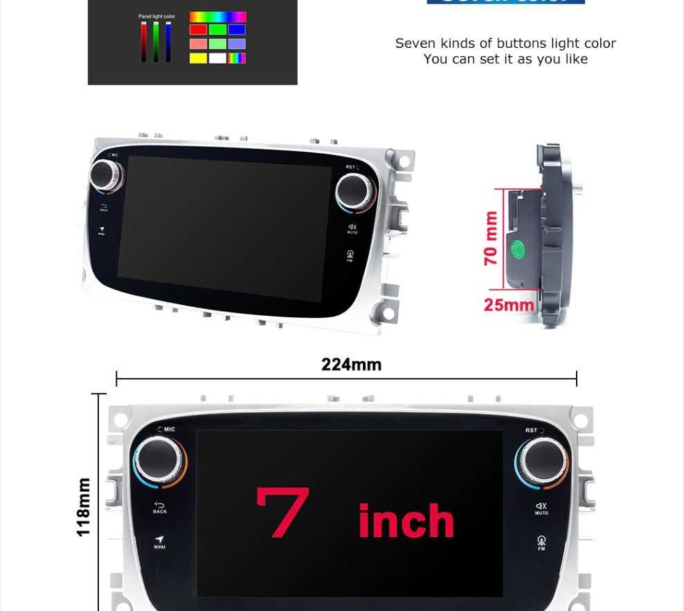Auto radio GPS + camara traseira - Ford Focus Mondeo MK4 S-Max
