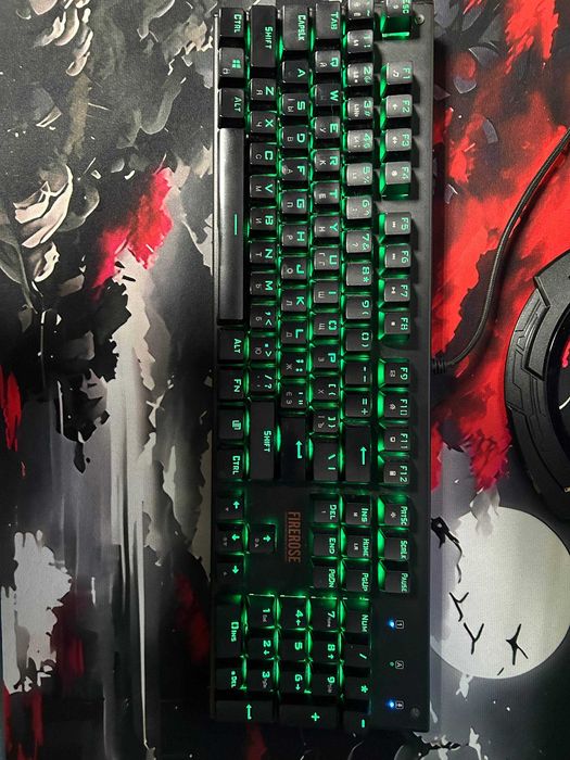 Клавіатура 1stPlayer Fire Rose MK3 RGB Outemu Blue (MK3-BL) Black