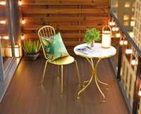 Nowy stolik na balkon w kolorze złotym