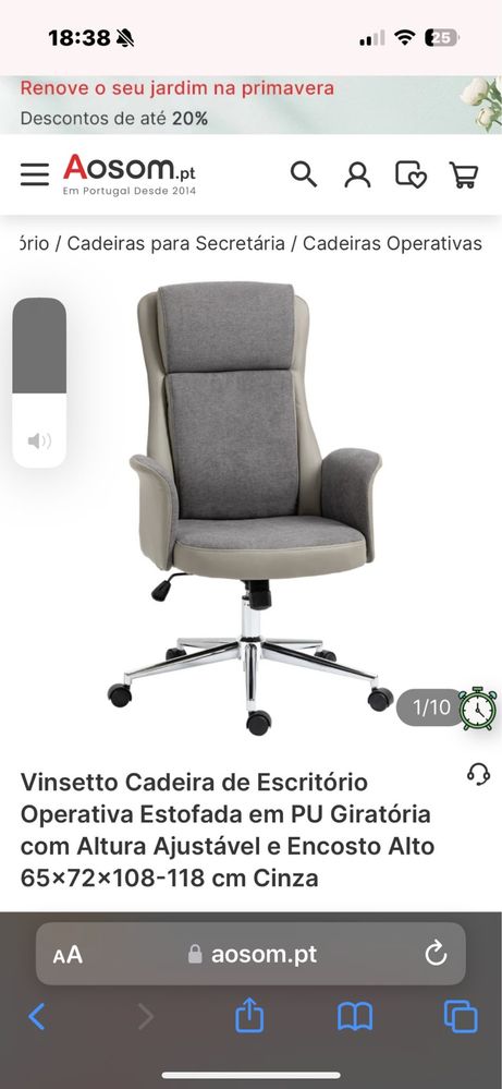 Cadeira escritorio nova