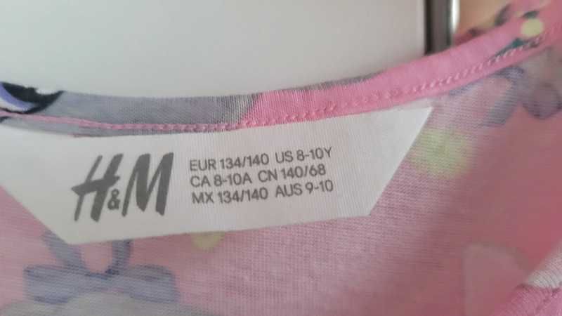 H&M sukienka zwierzątka 8-9 lat