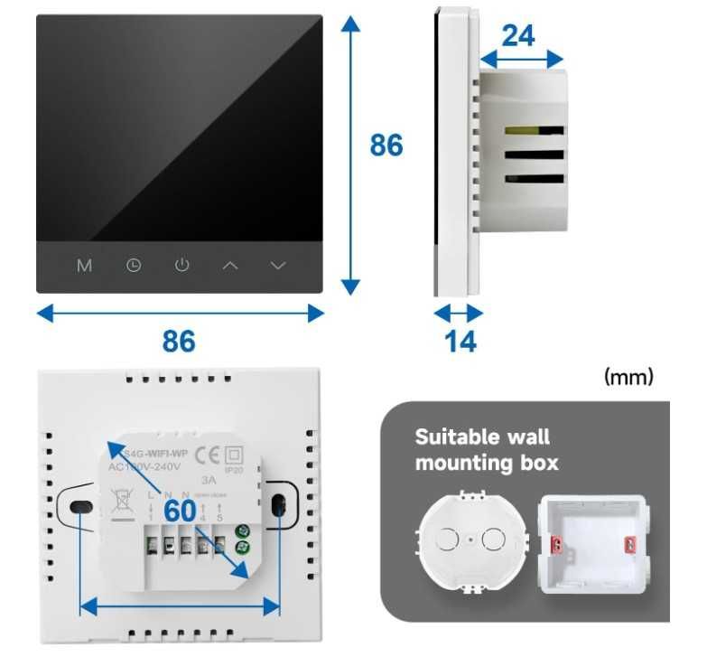 Inteligentny termostat Beok TS4G-WIFI-WP, wodne ogrzewania podłogowego
