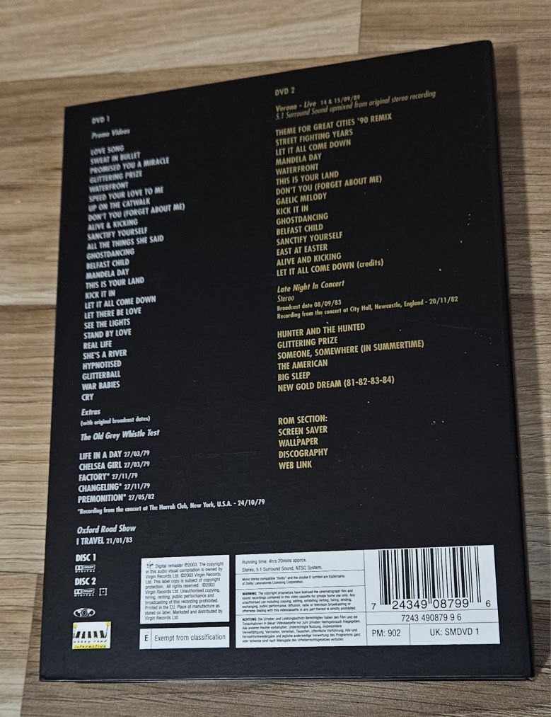 DVD box Simple Minds