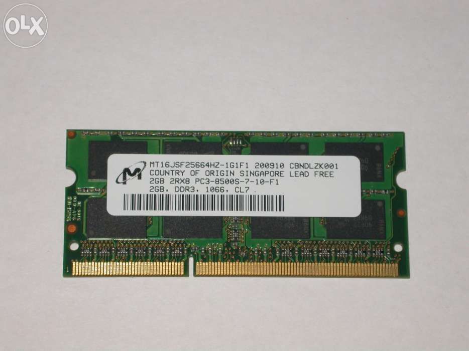 2X memoria ram - 2gb ddr3 2rx8 - 2gb 2rx8 pc3-