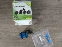 Gniazdo samochodowe USB PD QC 3.0 montażowa 12V 24V IP65 LED Niebieski