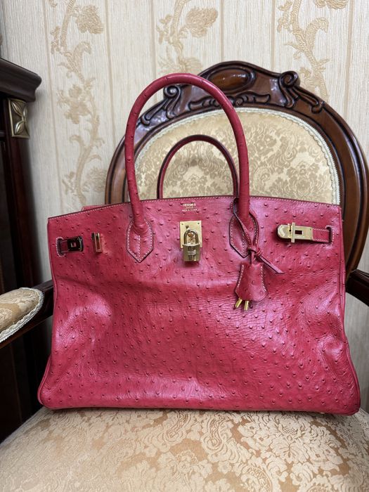 Сумка Біркін страус шкіра