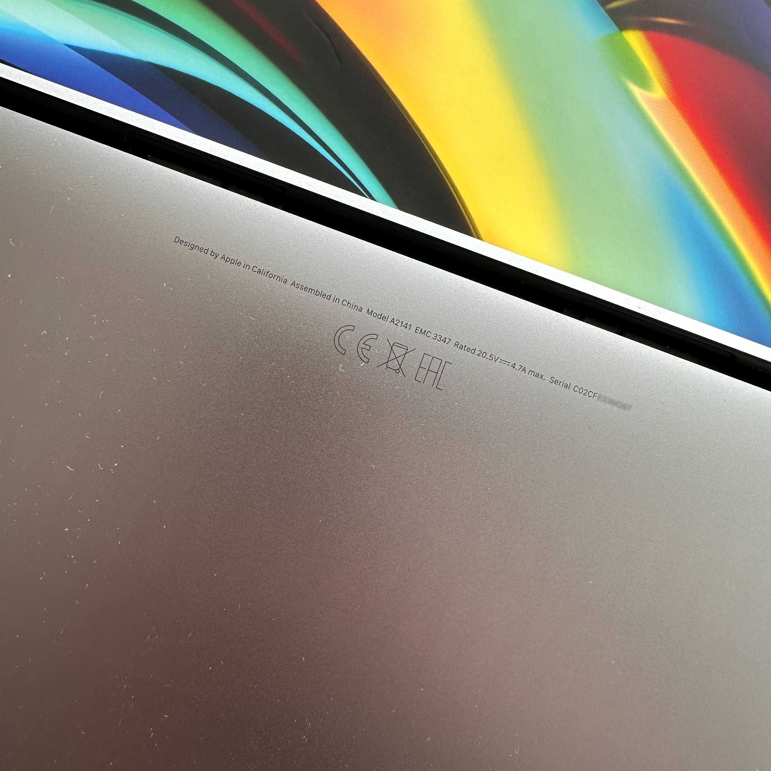 MacBook Pro 16" A2141 Intel i9, 64GB, 1TB, Radeon Pro 5500M 2019 FV23%