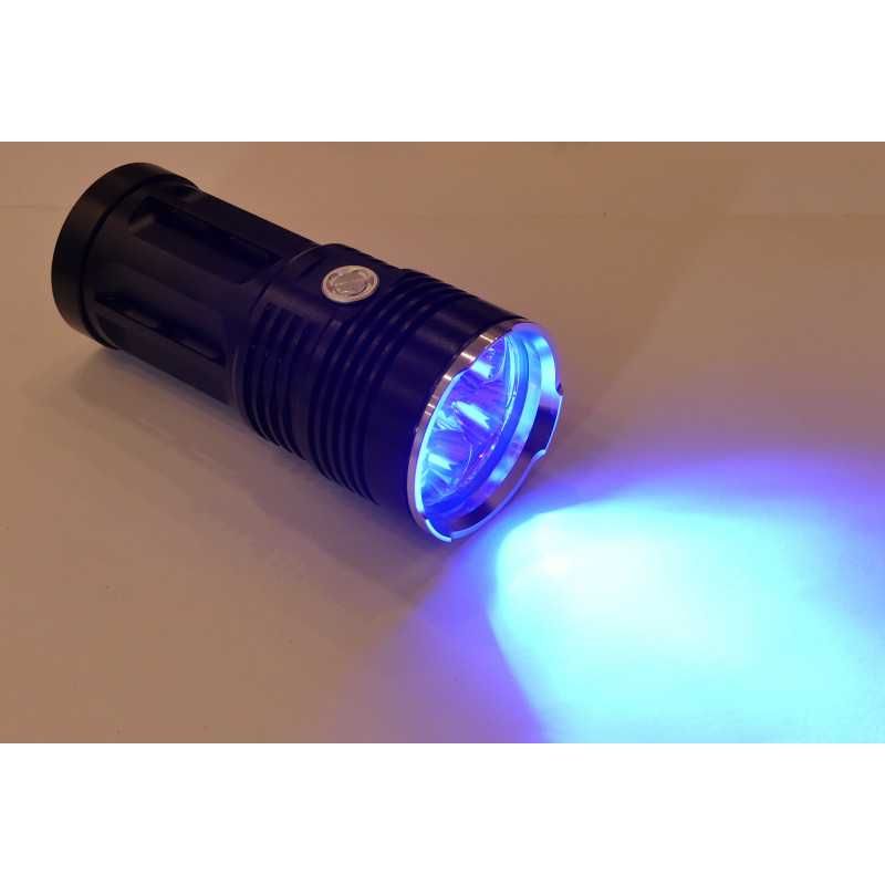 LATARKA LED UV 405nm 48W z akumulatorami Li-ion