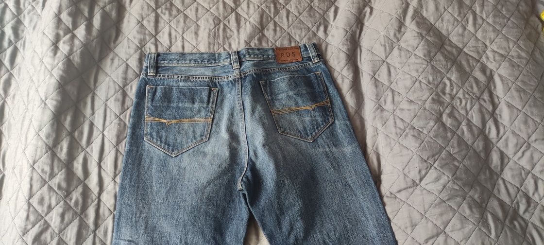 Spodnie męskie jeans granat przycierane Redstar r. W 34 L 34