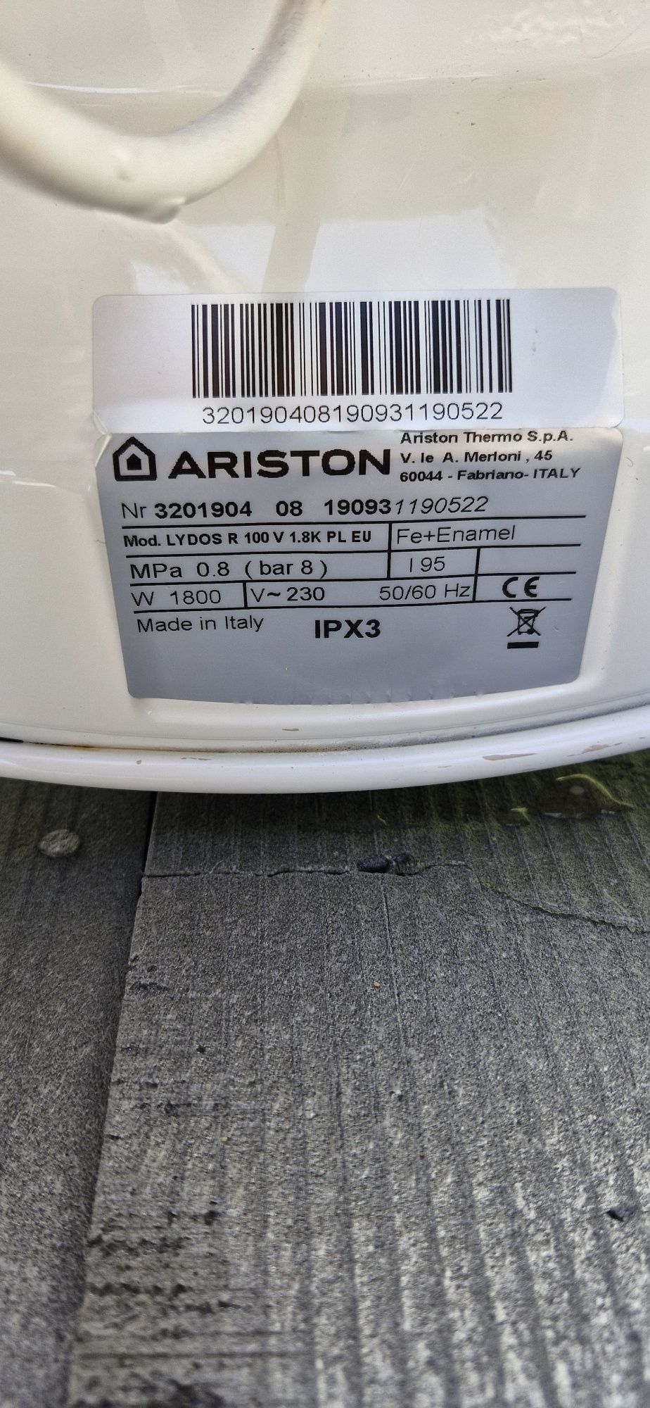 Bojler podgrzewacz wody 100 l Ariston LYDOS R 100L
