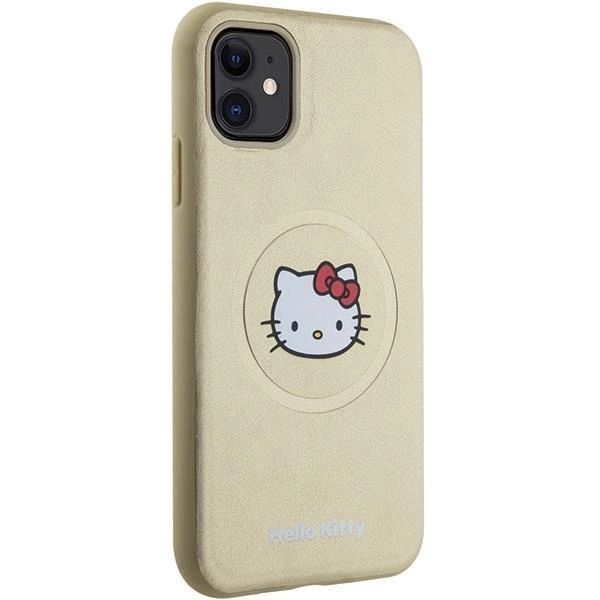 Etui Hello Kitty Leather Kitty Head Magsafe Na Iphone 11 / Xr - Złote