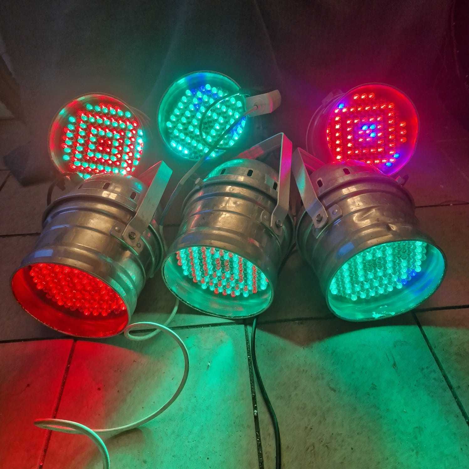 Led Par 64 - RGB - DMX512 - wyświetlacz - reflektor - komplet 12szt.