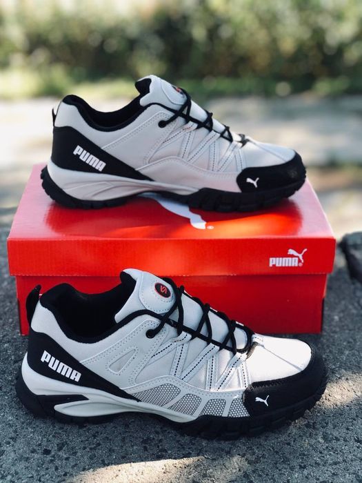 Puma черно белые термо кроссовки +7° -15° / кросовки Пума не промокаю
