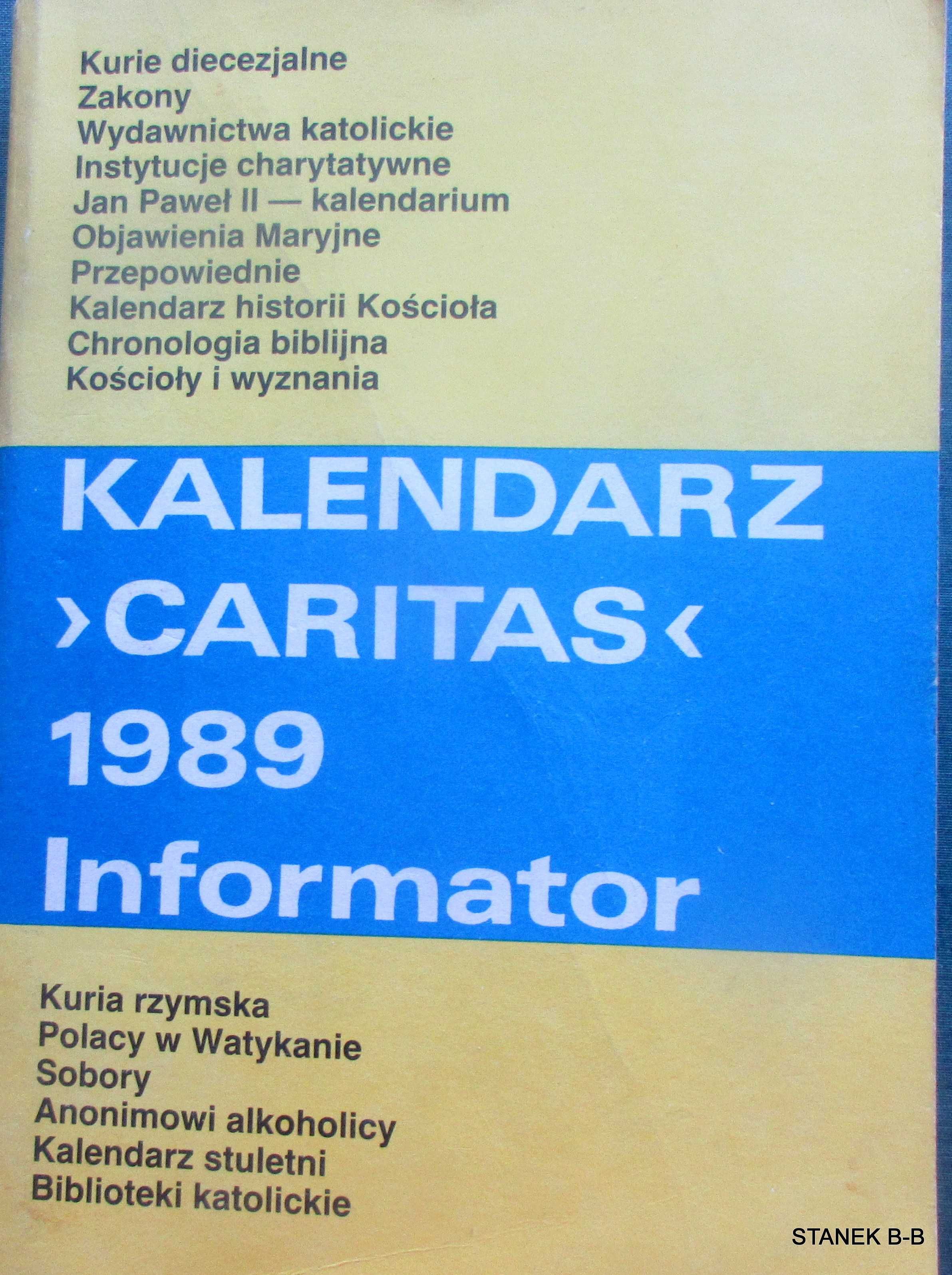 Kalendarz Caritas 1989 informator