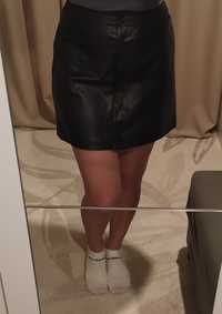 Spódnica spódniczka czarna mini z guzikami