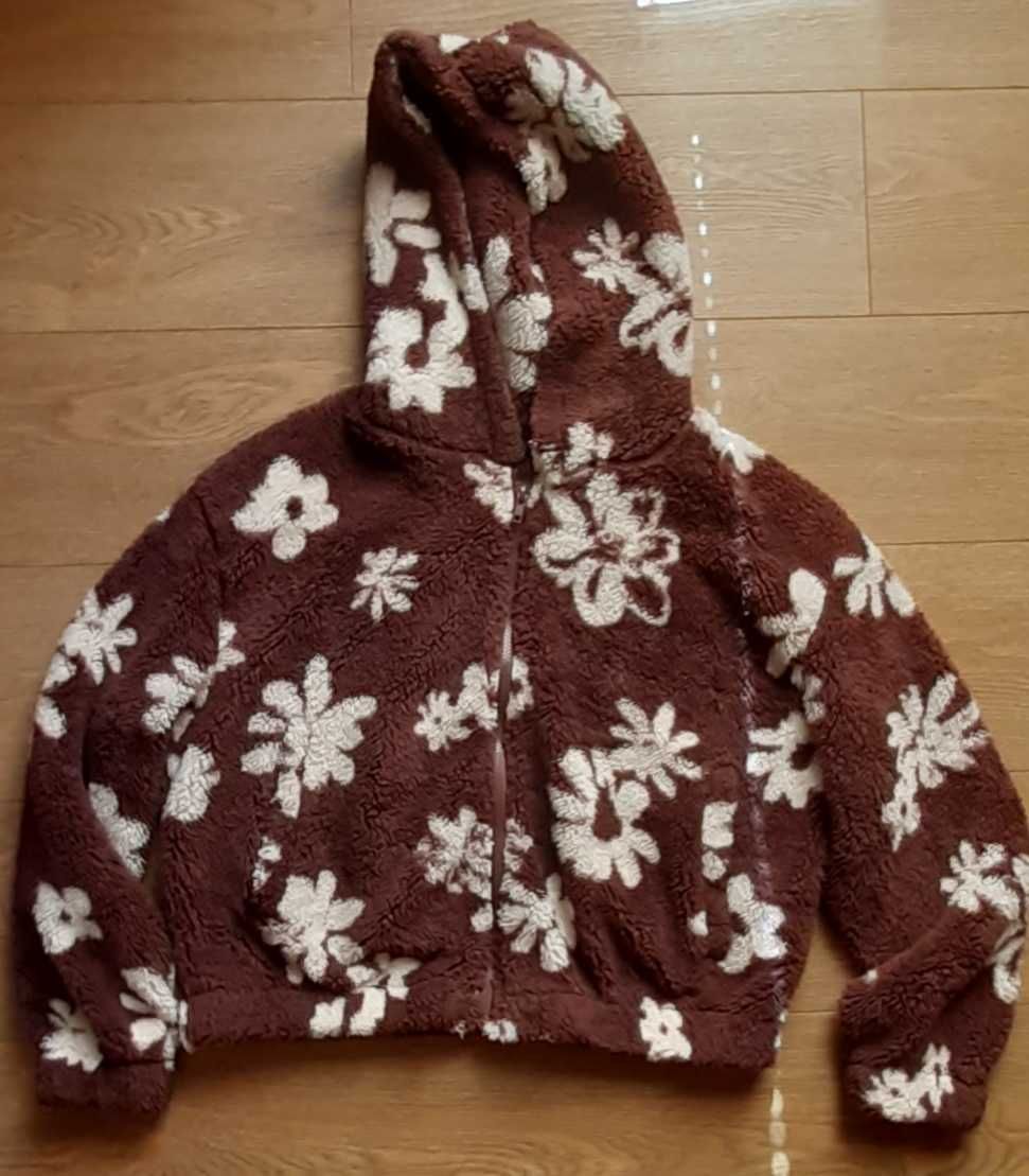 Bluza/ futerko dziewczęce, brązowe,Cropp, rozm. S