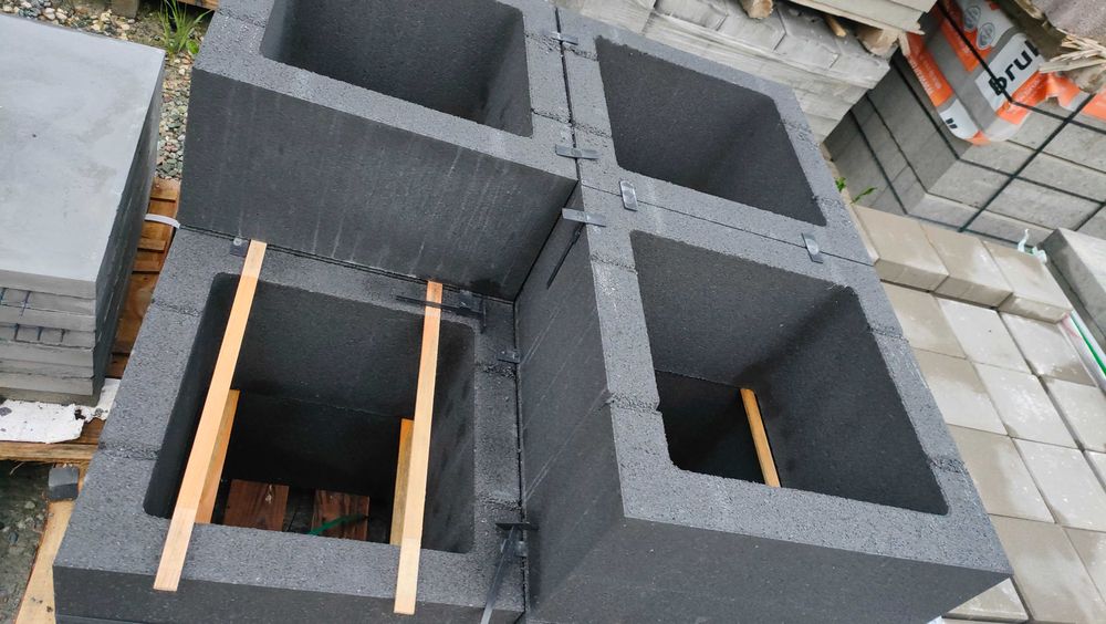 pufa ogrodowa stołek donica mur 48x48x25 cm gazon donice ogrodzenie