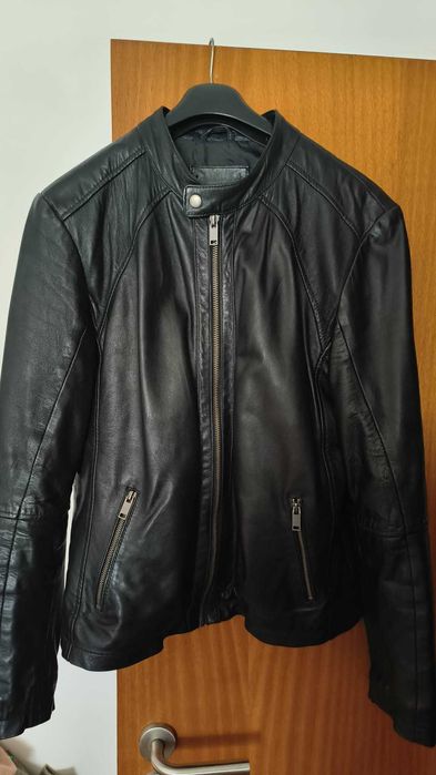 Blusão de cabedal verdadeiro