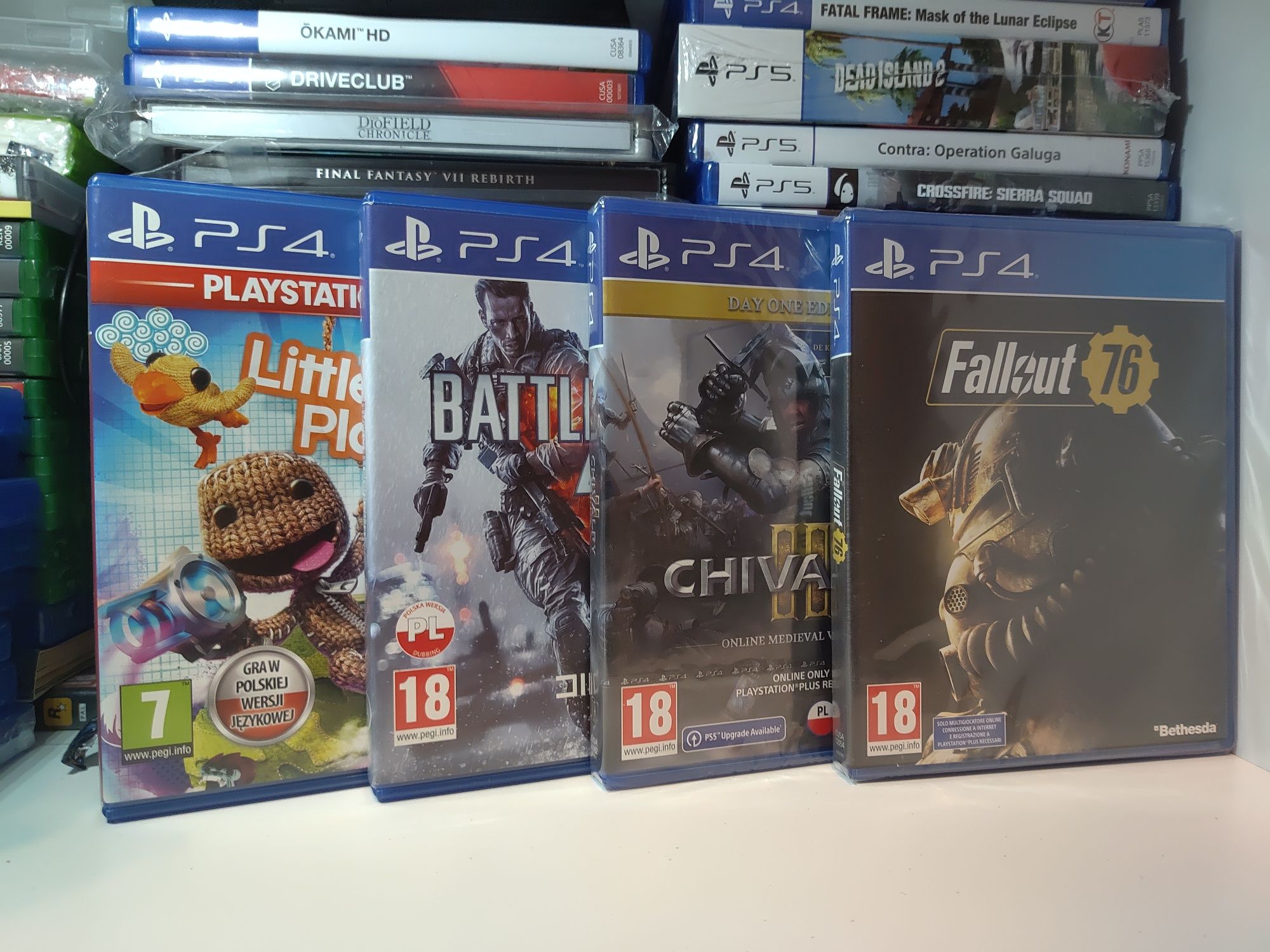 Zestaw gier PS4 Fallout Little Big Planet Chivalry Battlefield