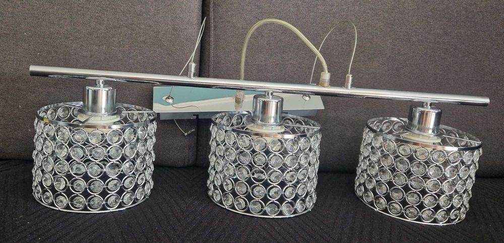 Stylowa lampa sufitowa + kinkiet – elegancja z nutą glamour!