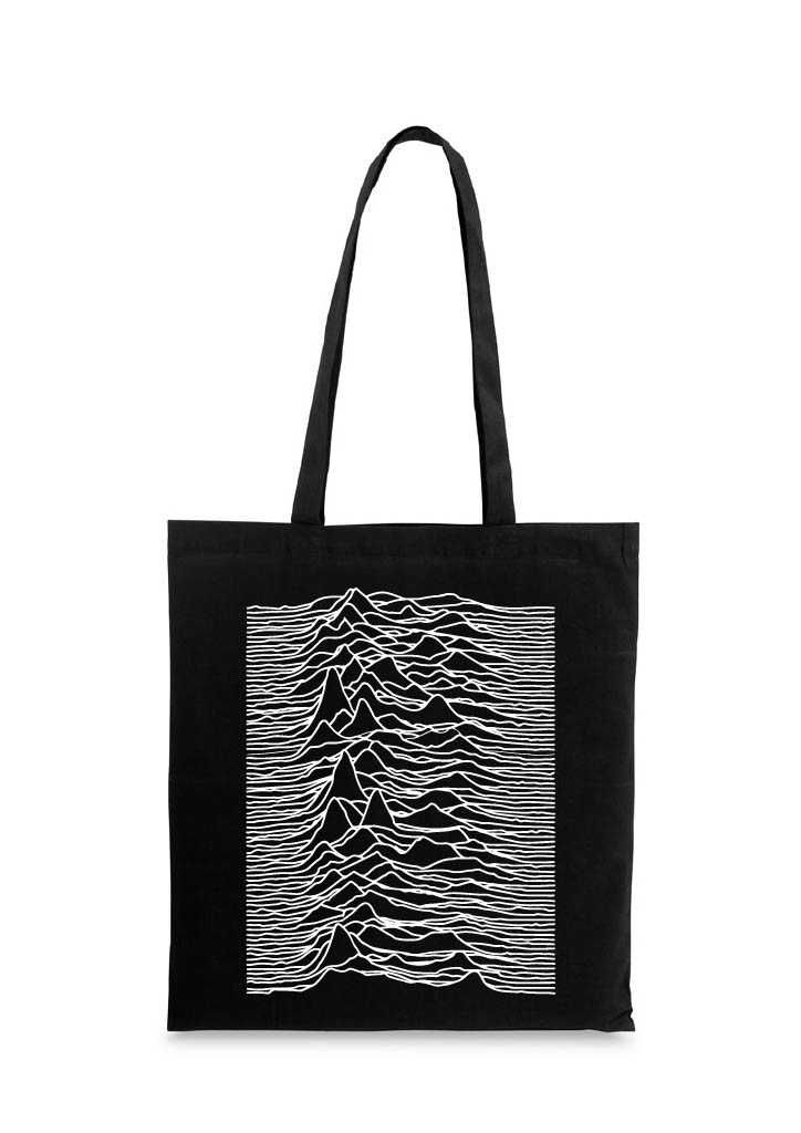 Joy Division 'Unknown Pleasure' Tote Bag, Saco Algodão 100%, Novo.