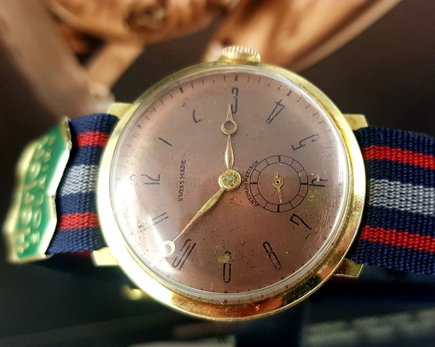 Zegarek złoty unisex/damski Doxa Swiss made zloto 14k lata 30/40te