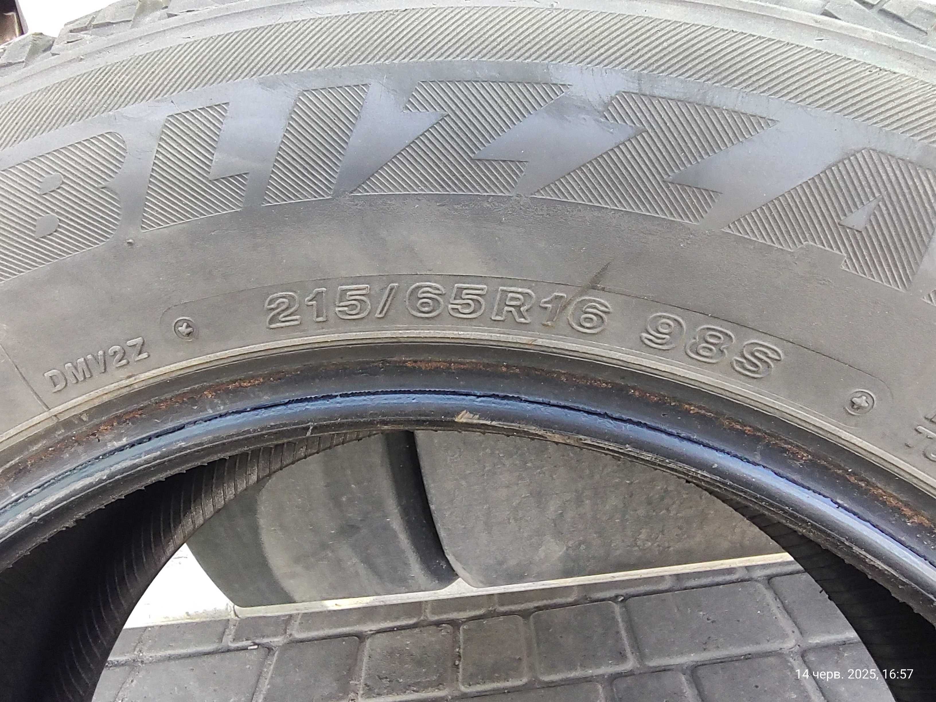 Шини зима Bridgestone Blizzak DM-V2 215/65 R16 98S
