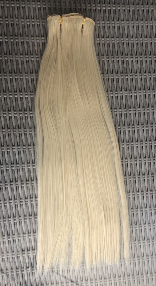 Premium Ultra włosy doczepiane, jasny blond, długie,clip in ( 238 )