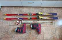 Narty Kneissl + wiazania Tyrolia, Buty Dachstein, kijki