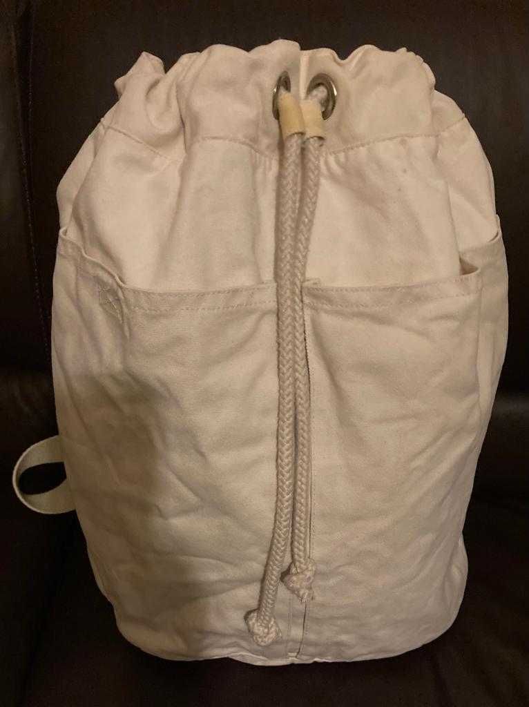 Mochila/Saco de Lona Branco (cru) da marca GAP - como novo