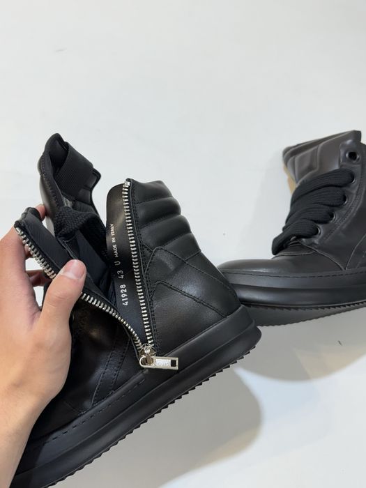 кеды Rick Owens Geobasket Jumbo Total Black Shoes 42 43