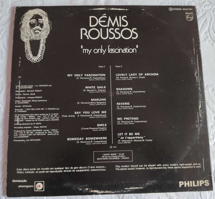 Disco de Vinil Démis Roussos – My Only Fascination (Vinil, LP, Álbum)
