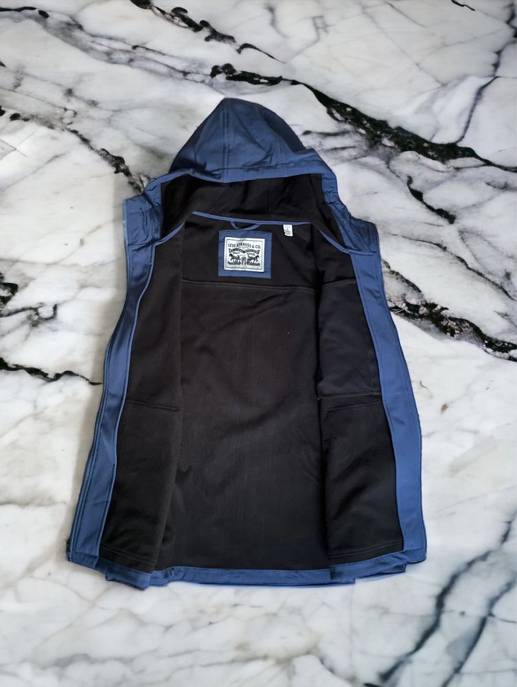 S 44 XXL 52 Levis софтшел ветровка левайс куртка дощовик дождевик синя