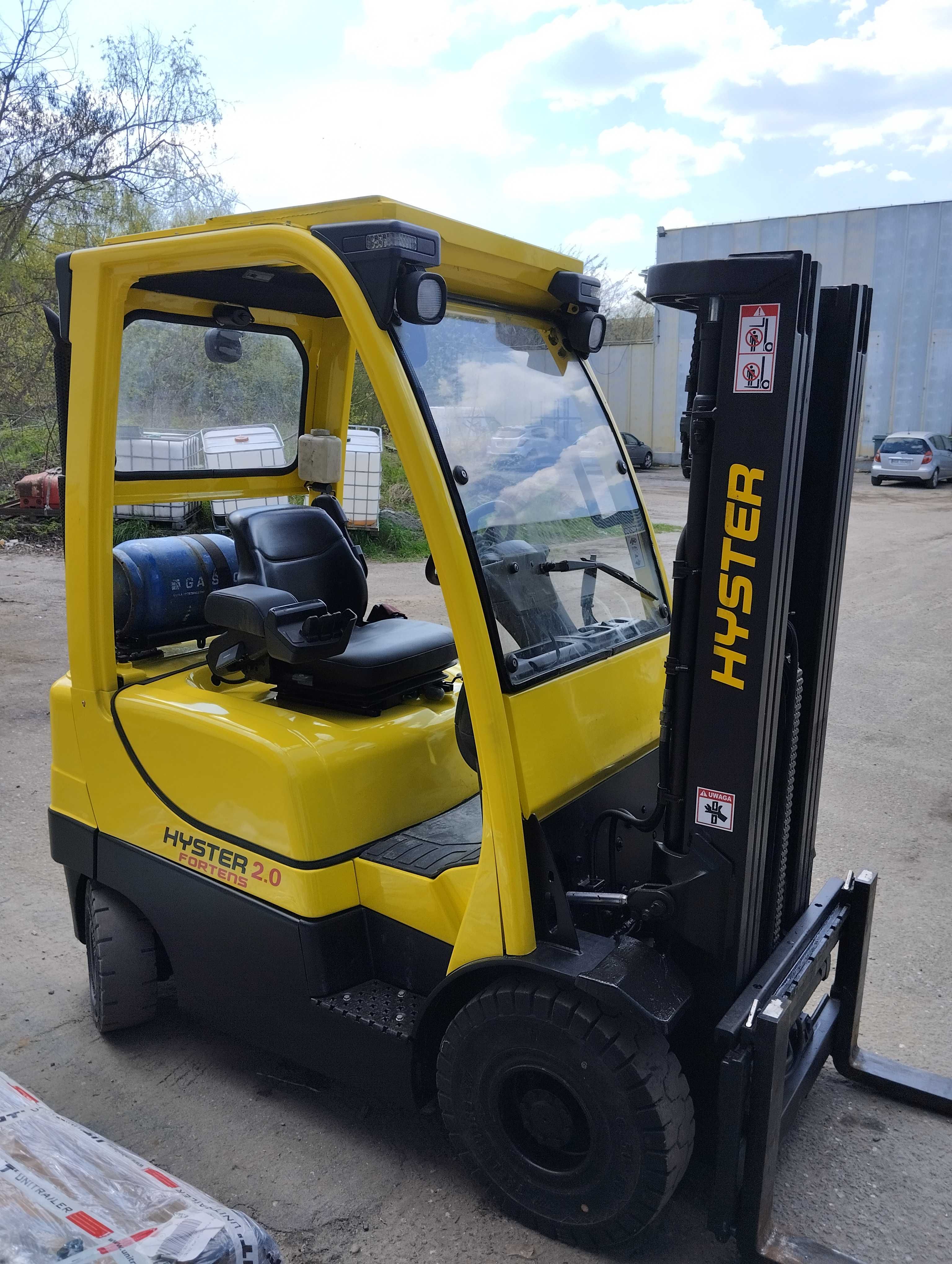 Wózek widłowy LPG Hyster 2.0 FS,  triplex 4,45m, ważne UDT.Netto 31900